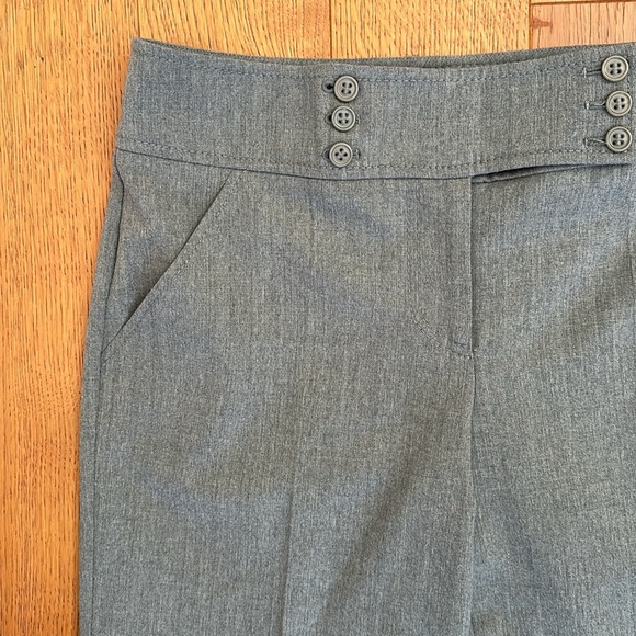 Valentino Gray Wool Wide Waistband Two Side Pockets Flare Pants Slacks US 10 - Picture 6 of 7